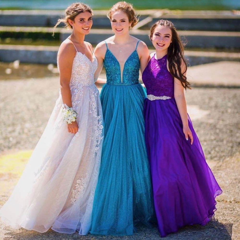 Purple prom dress size xs-m